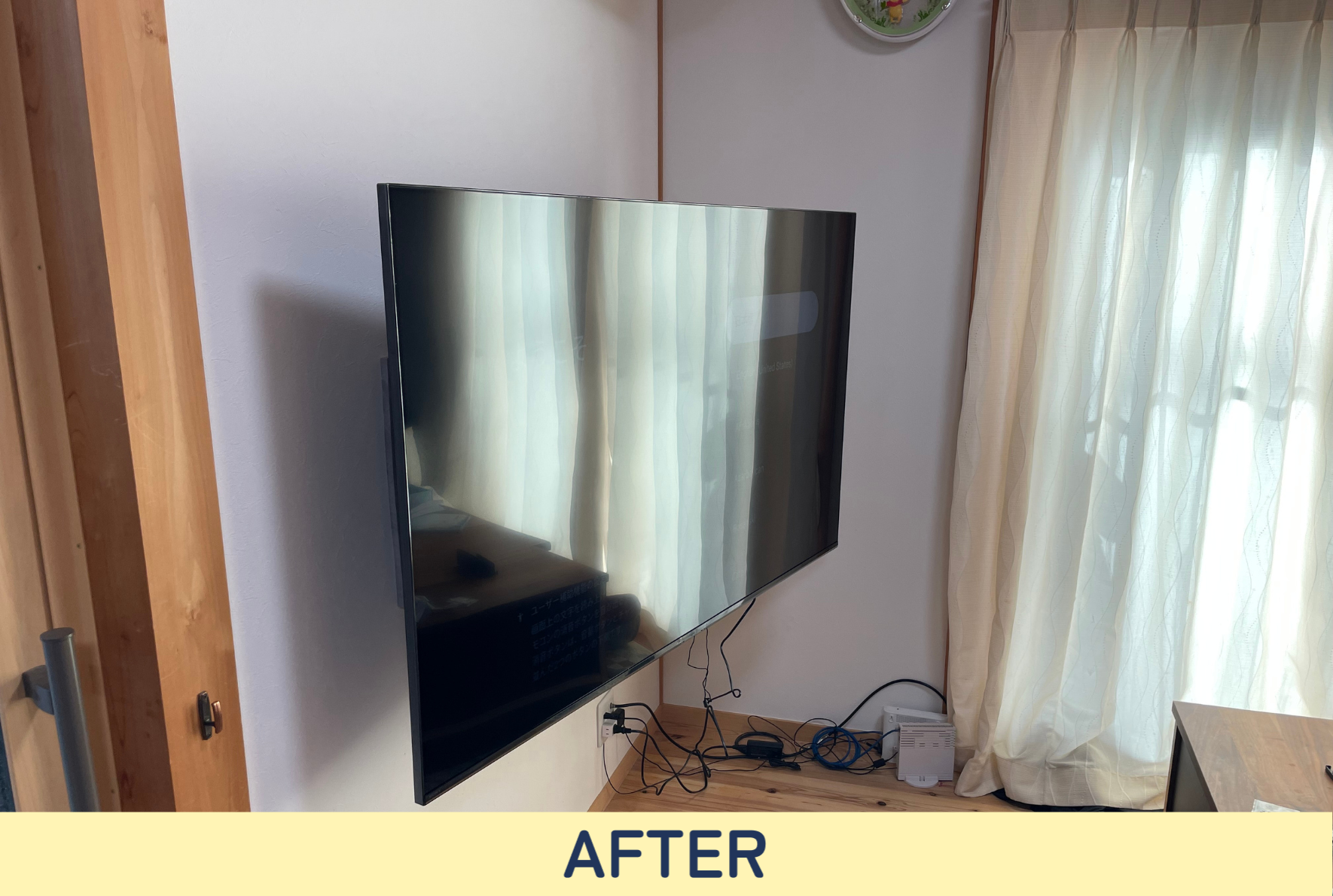 壁掛けTV設置工事◇見えなくなる部分にこそ、施工の品質が表れる◇ After